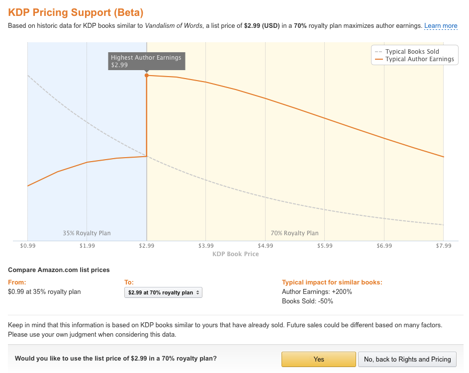 KDP Pricing Support 2