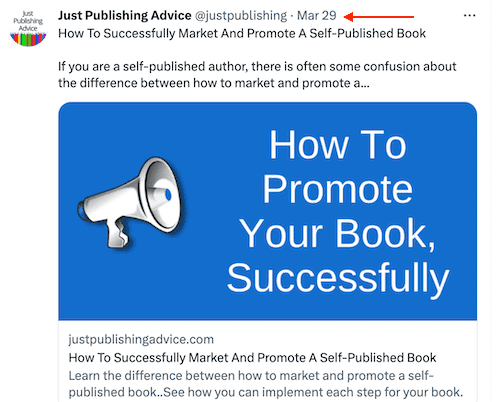promote your book with links on Twitter