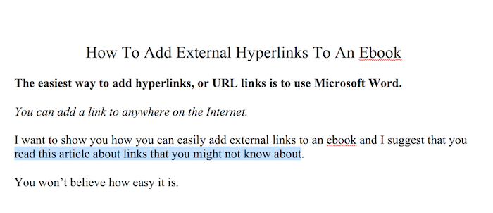 How to Add Hyperlinks In Kindle Ebooks slide one