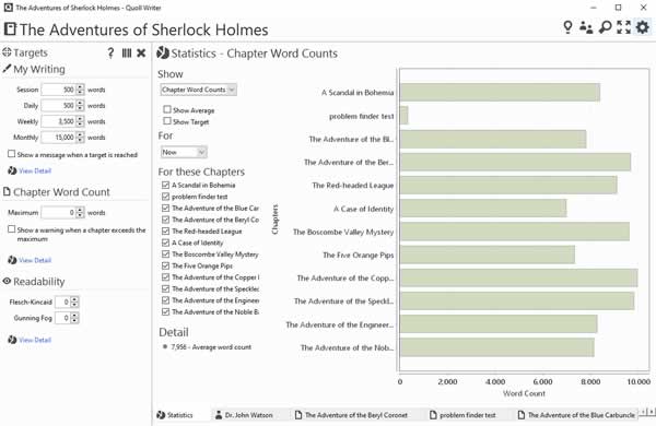Quoll Writer statistics Quoll Writer statistics