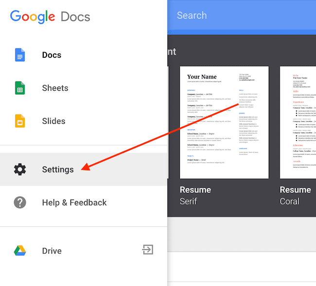 Set Google Docs to offline word processor