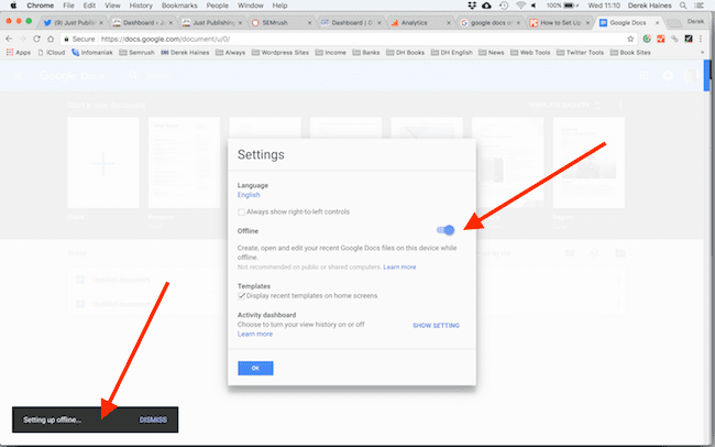 Setting up offline access