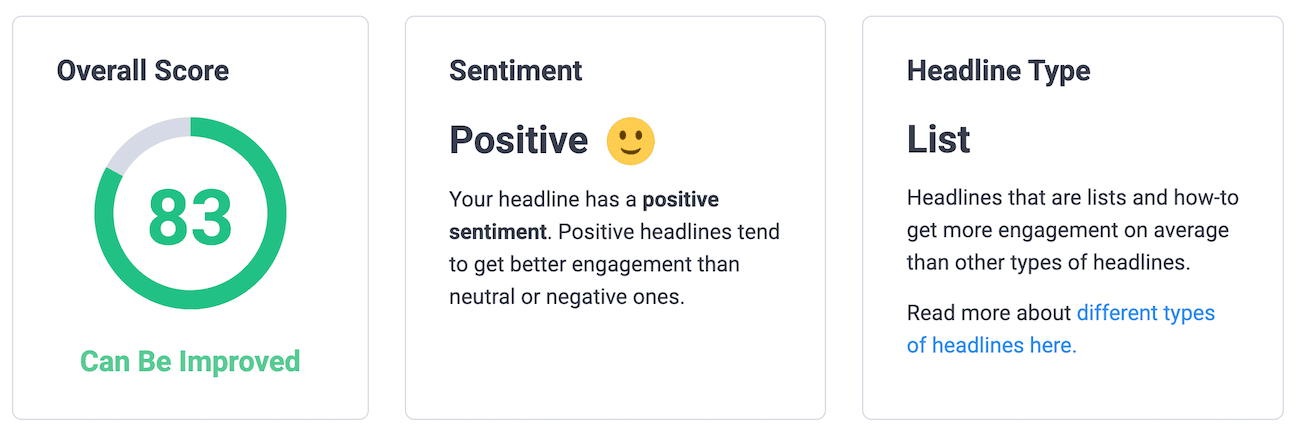 Title Analyzer Result