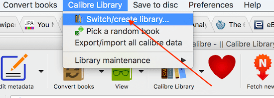 How To create or change your Calibre library location