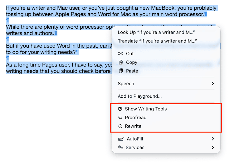 Apple Intelligence for Writing Apple Intelligence for Writing