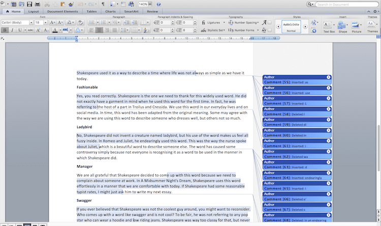 set preferrences to markup off in word for mac 2011