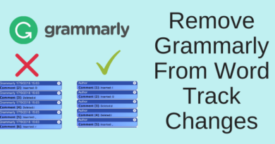 Remove Grammarly From Track Changes