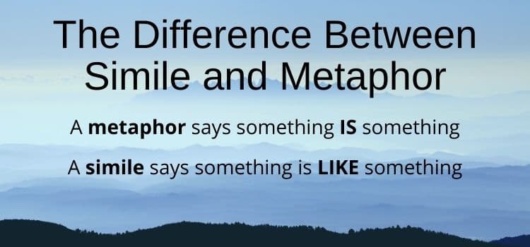 how to tell the difference between simile and metaphor
