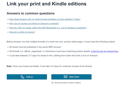 How To Link Ebook And Paperback On Amazon Sales Pages