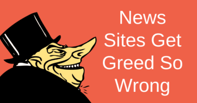News Sites Get Greed Wrong