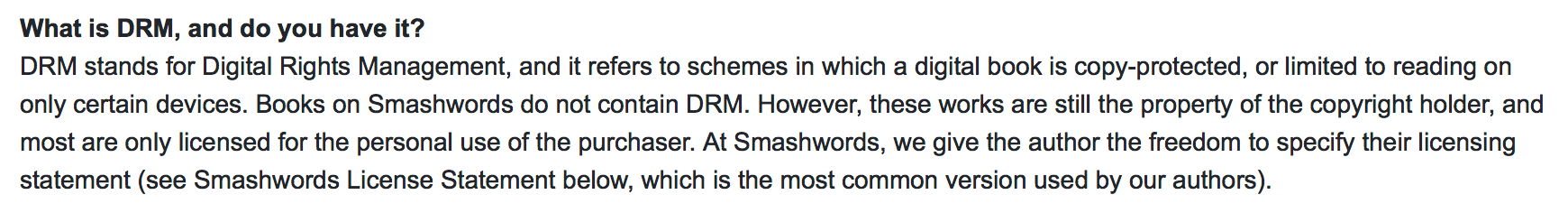 Smashwords DRM