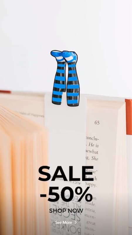 Instagram Stories with book sale