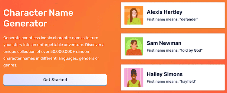 BookBird Character Name Generator