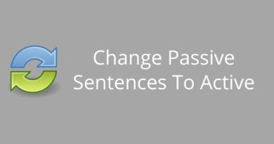 Change Passive Sentences To Active