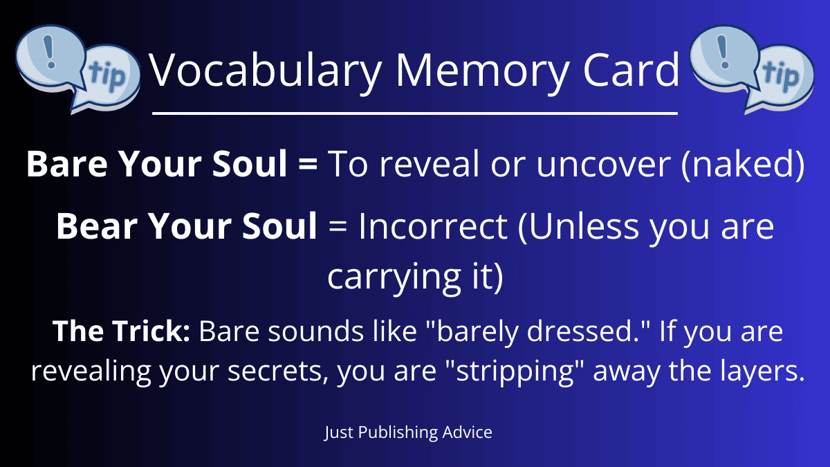 Vocabulary Memory Card Bare Your Soul Vocabulary Memory Card Bare Your Soul