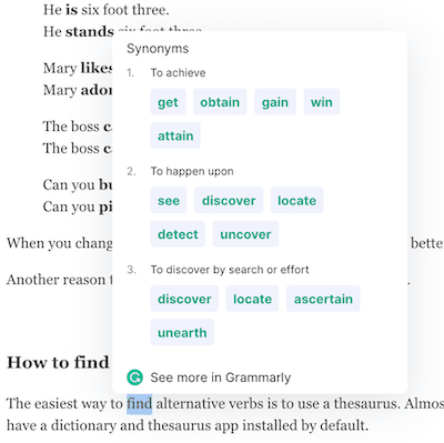 grammarly thesaurus