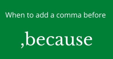 comma before because