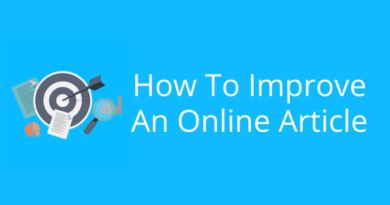 How To Improve An Online Article