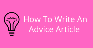 How To Write An Advice Article