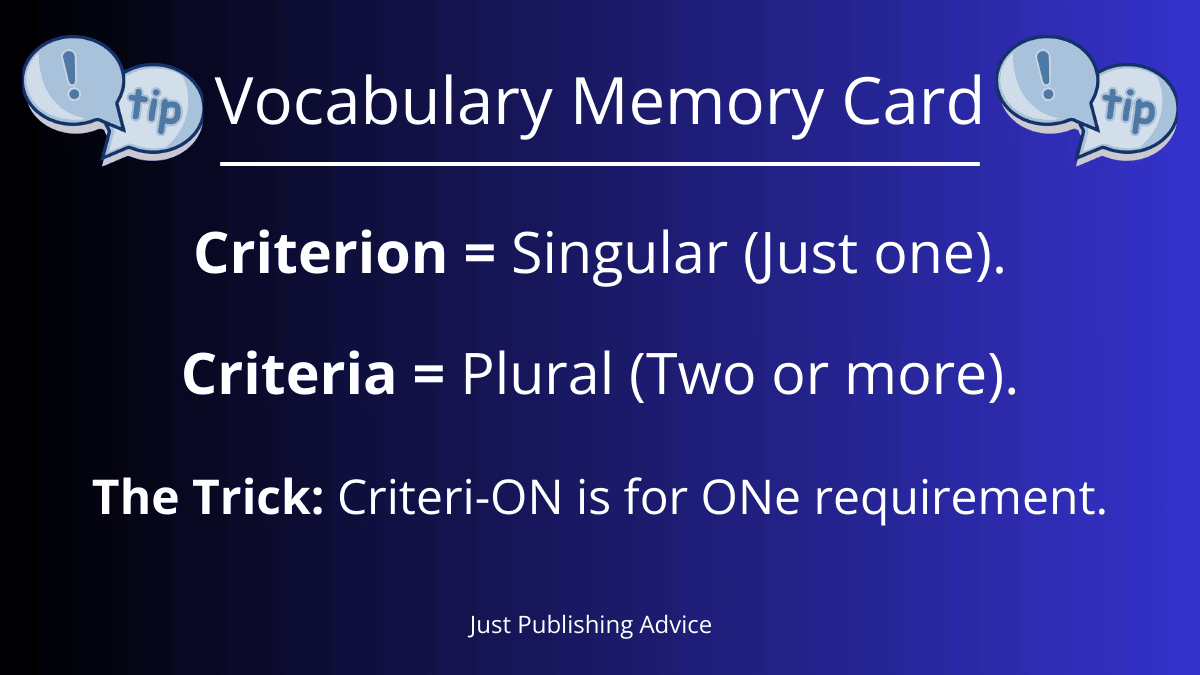 Vocabulary Memory Card Criterion And Criteria Vocabulary Memory Card Criterion And Criteria