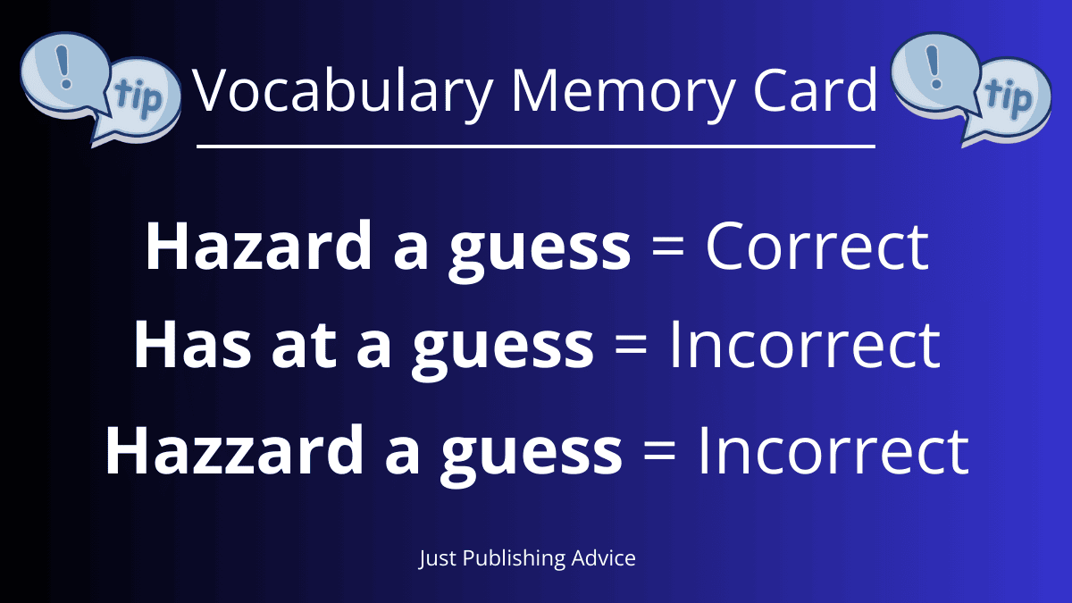 Vocabulary Memory Card Hazard A Guess Vocabulary Memory Card Hazard A Guess