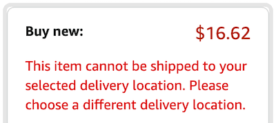 Cannot be shipped Australia