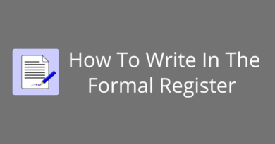 How To Write In Formal Register