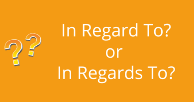In Regard To or In Regards To