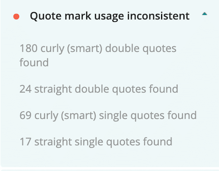 Quote mark usage