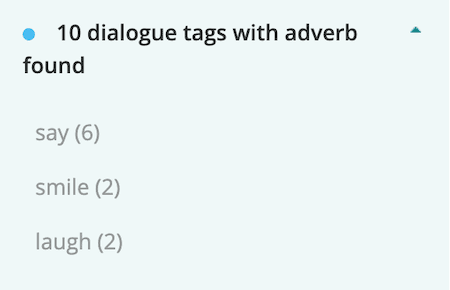 Tags with adverbs