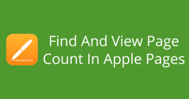 View Page Count In Apple Pages