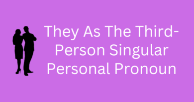 They As The Third-Person Singular Pronoun