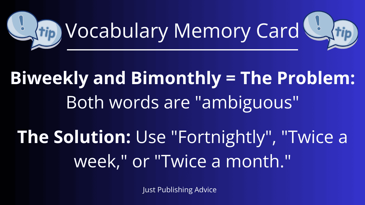 Vocabulary Memory Card Biweekly And Bimonthly