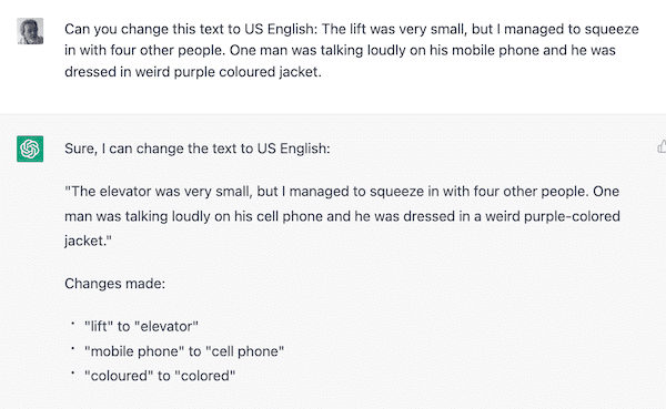 British to US English