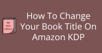 Change Your Book Title On Amazon KDP