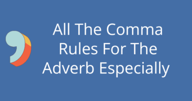 Comma Rules For The Adverb Especially