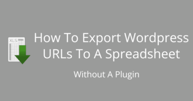 Export Wordpress URLs To A Spreadsheet