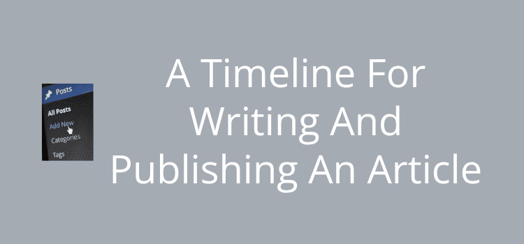 time to write and publish an article