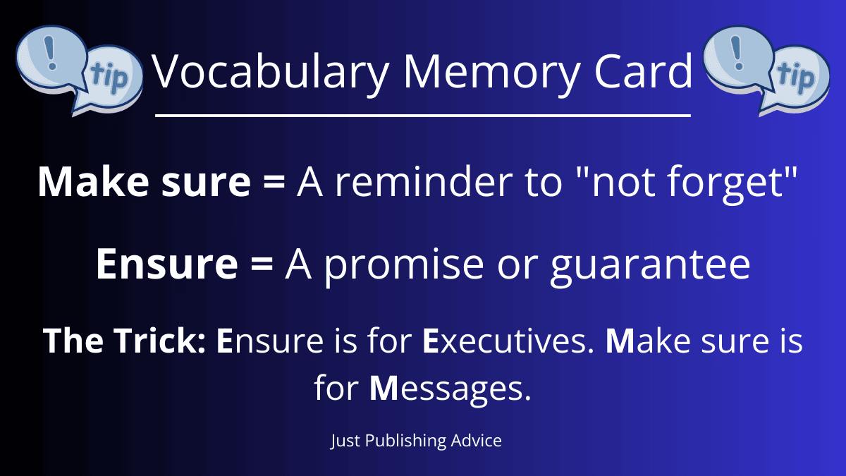 Vocabulary Memory Card Make Sure And Ensure Vocabulary Memory Card Make Sure And Ensure
