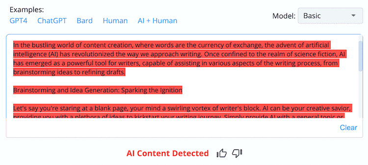 AI content detected