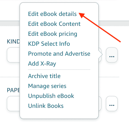 Select Edit book details