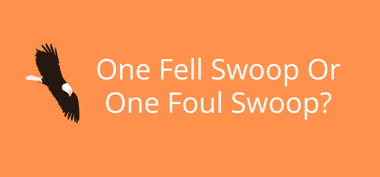 One Fell Swoop Or One Foul Swoop