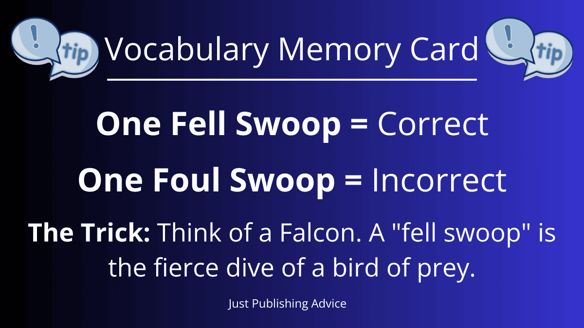 Vocabulary Memory Card One Fell Swoop And One Foul Swoop Vocabulary Memory Card One Fell Swoop And One Foul Swoop