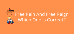 Free Rein or Free Reign