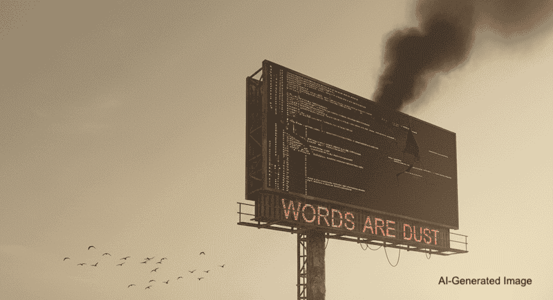 Writing is dying - words are dust