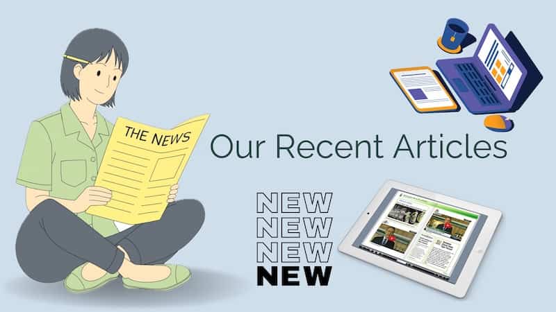 Button linking to recent writing and publishing articles