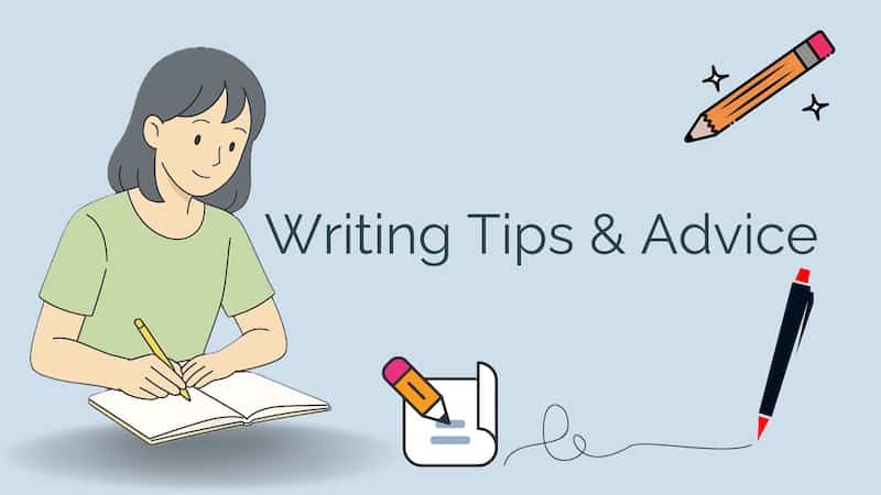 Button linking to writing advice and tips to improve your craft
