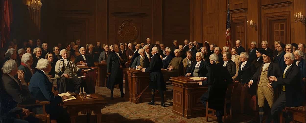 The arcane and archaic US Senate in session in the late 1700s