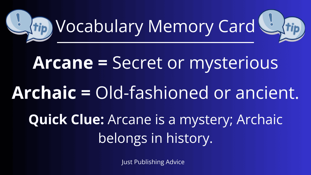 Vocabulary Memory Card Arcane And Archaic Vocabulary Memory Card Arcane And Archaic